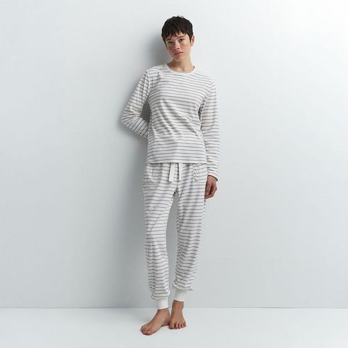 Pijama Sfera Mujer Polar Gris Blanco