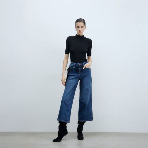 Jeans Culotte Sfera Mujer Azul Oscuro