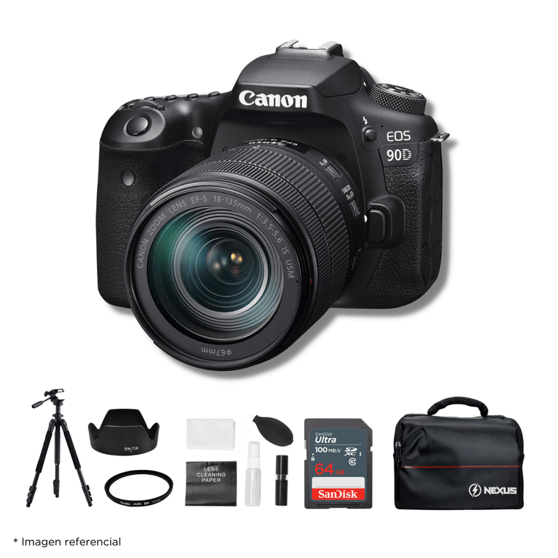 Camara-Canon-EOS-90D-DSLR----Lente-EF-S-18-135-MM-IS-USM---Kit-Ultimate