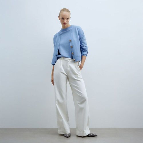Chompa Sfera Mujer Soft Botones Azul Claro