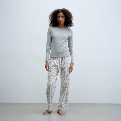 Polo Pijama Sfera Mujer Lisa Desagujada Gris