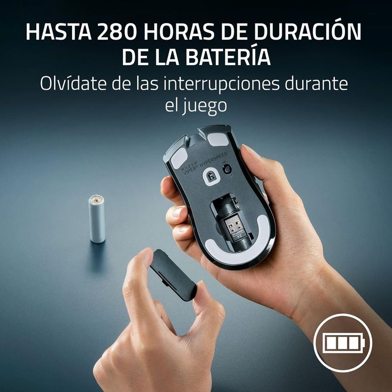 MOUSE-RAZER-VIPER-V3-HYPERSPEED-30K-DPI-MULTI-DISPOSITIVO-280H-WIRELESS-90M