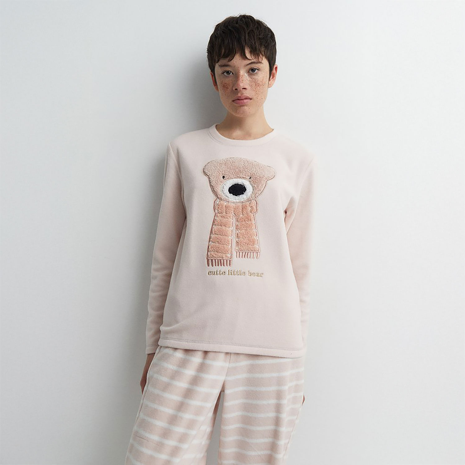Pijama Sfera Mujer Polar Osito Salmon Shopstar