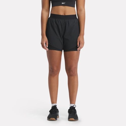 Shorts Deportivo Reebok Mujer Running 2 In 1 Short 100075412 Negro