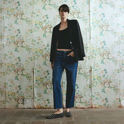 Jeans Wide Leg Sfera Mujer Relaxed Azul Oscuro