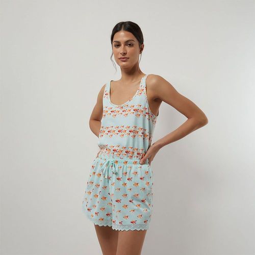 Short Pijama Sfera Mujer Peces Aguamarina