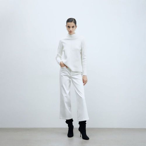 Jeans Culotte Sfera Mujer Blanco Roto