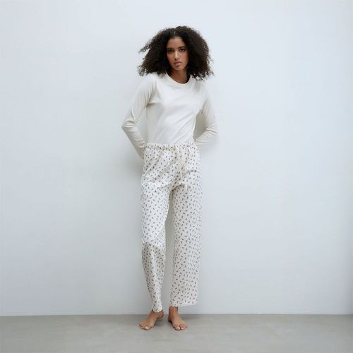 Polo Pijama Sfera Mujer Lisa Bolsillo Hueso