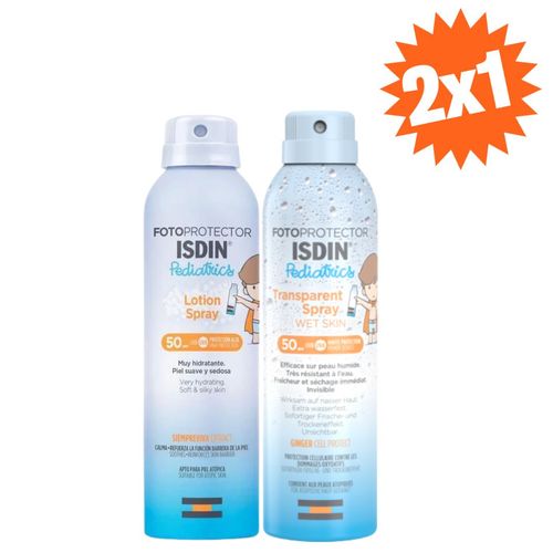 Duo ISDIN TRANSPARENT SPRAT WET SKYN PED 250ml + PEDIATRICS LOTION SPRAY 50+ 250ML
