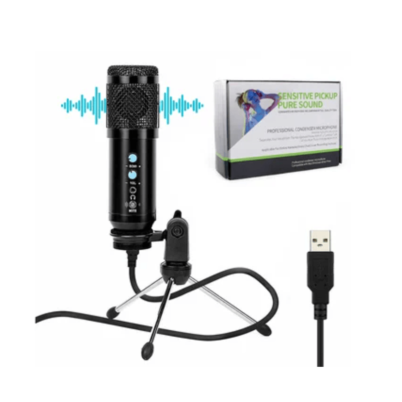 Microfono-Condensador-profesional-BM858BP-USB-estudio-de-grabacion-PC---NEGRO