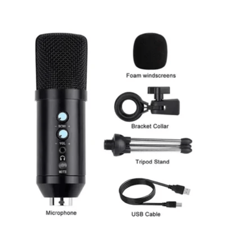 Microfono-Condensador-profesional-BM858BP-USB-estudio-de-grabacion-PC---NEGRO