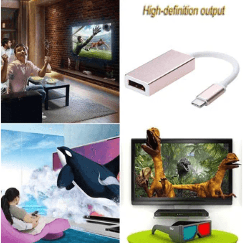 Adaptador-Convertidor-Usb-C-Tipo-C-A-Displayport-Tipo-C-A-Dp---plata