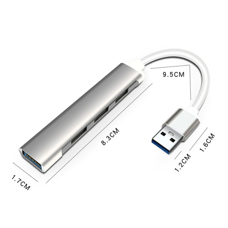 Hub-4-Puertos-USB-30-5gbps-Aluminio-1-x-USB-30-3-x-USB-20