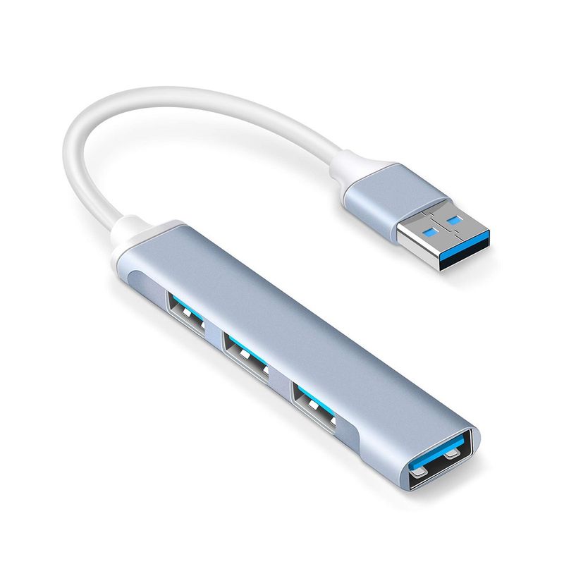 Hub-4-Puertos-USB-30-5gbps-Aluminio-1-x-USB-30-3-x-USB-20