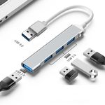 Hub-4-Puertos-USB-30-5gbps-Aluminio-1-x-USB-30-3-x-USB-20