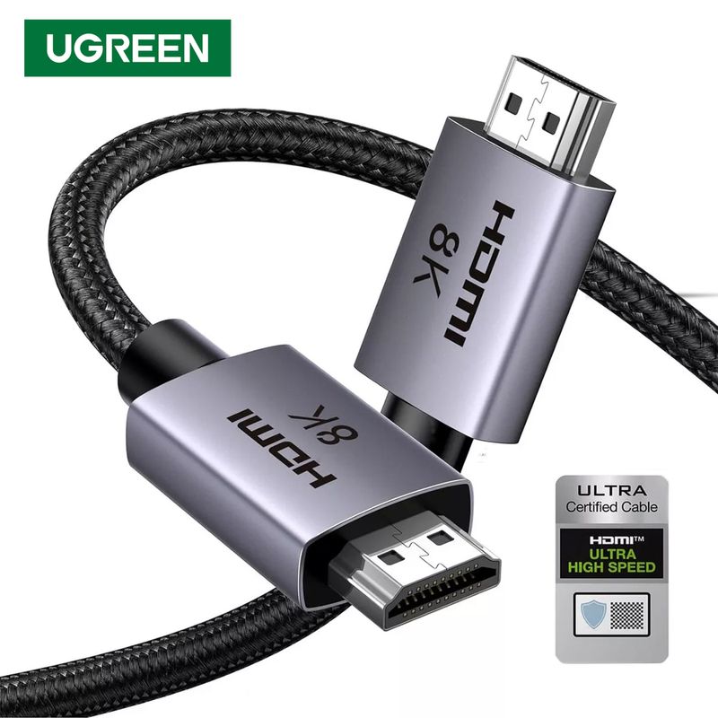 Cable-Hdmi-21-8k-48gbps-3m-UGREEN-nailon-60Hz-4k-120Hz-ULTRA-HD-HDR