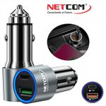 Cargador-para-Auto-1-USB-QC30-1-TIPO-C-NETCOM-34A-12V-24V-C-RAPIDA