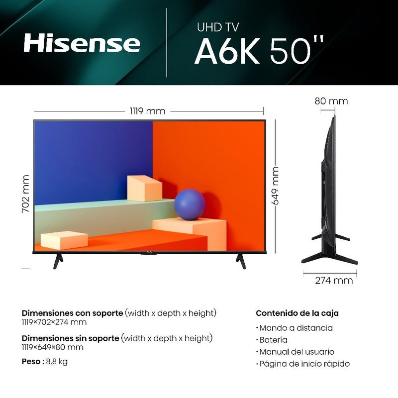 Televisor-Hisense-LED-50--UHD-4K-Smart-TV-50A6K--MUNDO-ELECTRONICO-