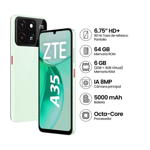 Celular ZTE A35 2GB 64GB Verde