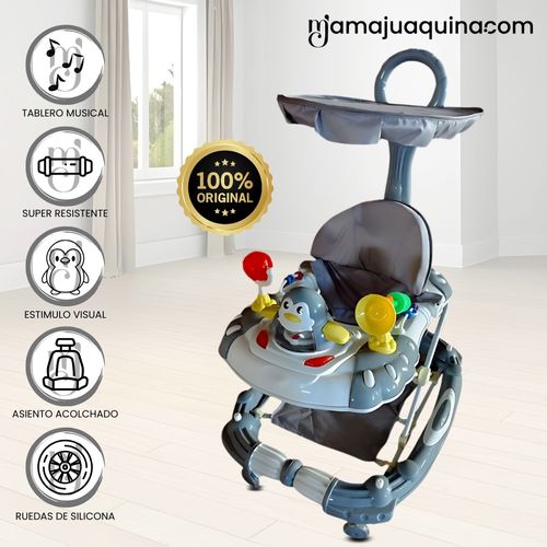 Andador Para Bebé «HAPPY PENGUIN» Gris