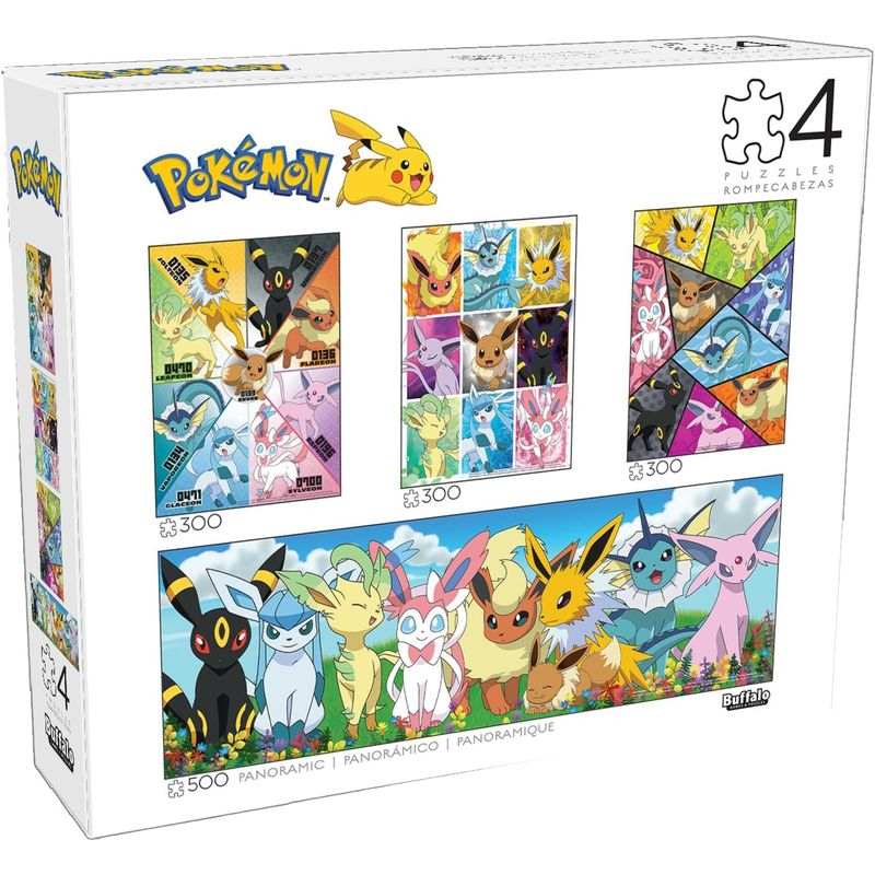---	-Pokemon-Rompecabeza-Eevee-Y-Evoluciones-Pack-de-4
