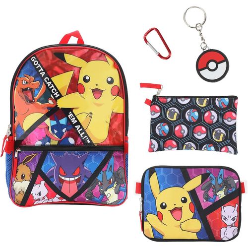 POKEMON MOCHILA PIKACHU CHARIZARD SET
