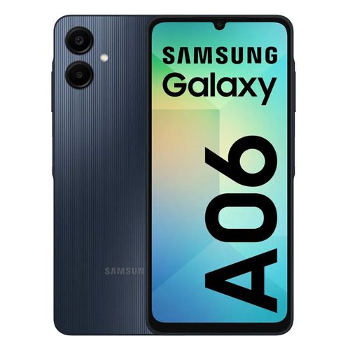 Celular Samsung Galaxy A06 4G 128GB, 4GB RAM, cámara principal 50MP + 2MP, frontal 8MP, 6.7", negro