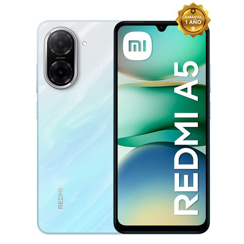 Celular Xiaomi Redmi A5 4G 128GB, 4GB RAM, cámara principal 32MP, frontal 8MP, 6.88'', azul