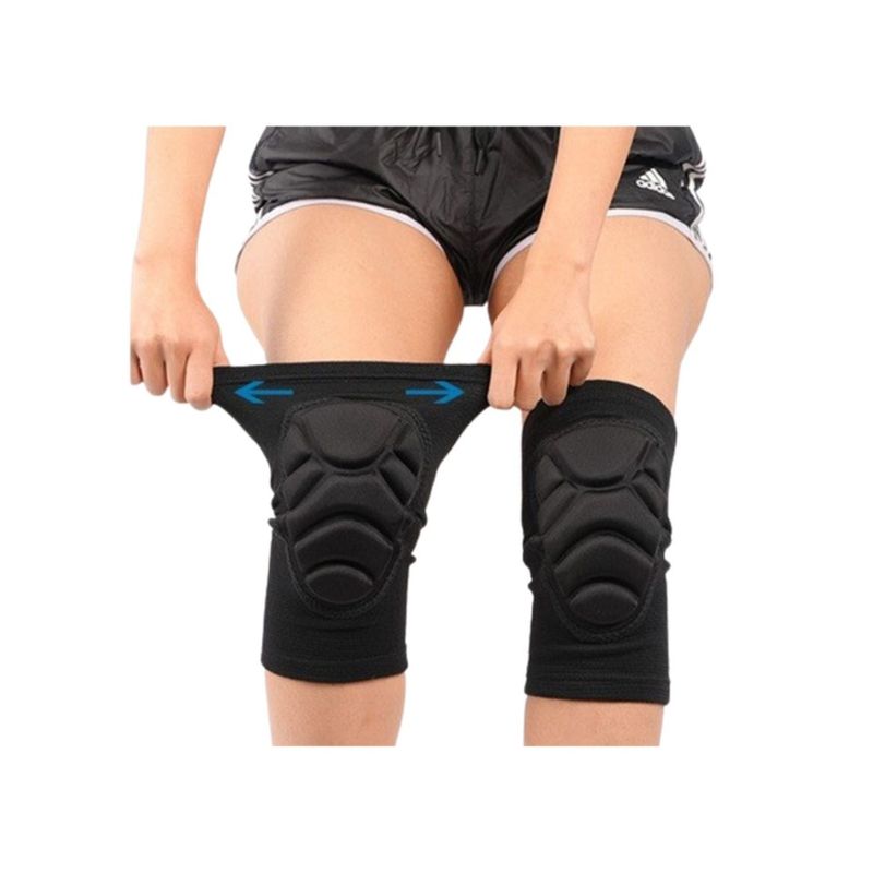 RODILLERAS-DEPORTIVA--ACOLCHADA-PROTECTORA-VOLEY-FUTBOL-BASQUET-COLOR-NEGRO-TALLA-S-