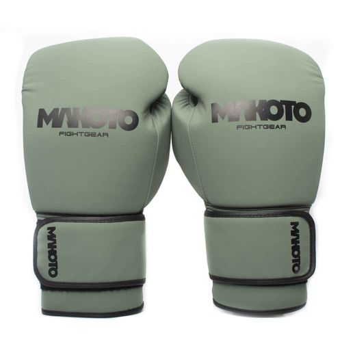 Guantes de Boxeo Makoto Basic Mate Verde - 100% Poliuretano - 14oz