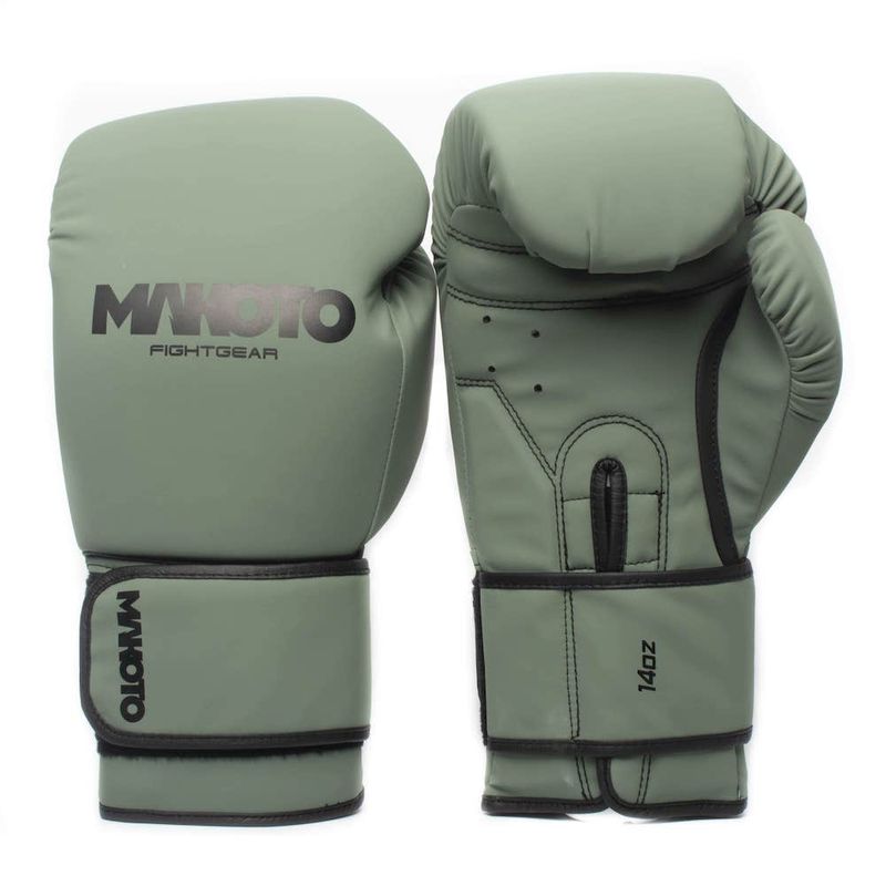 Guantes-de-Boxeo-Makoto-Basic-Mate-Verde---100--Poliuretano---12oz