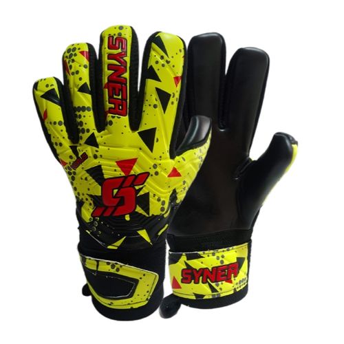 GUANTES PARA ARQUERO DE FÚTBOL HORUS SYNER AMARILLO TALLA 5