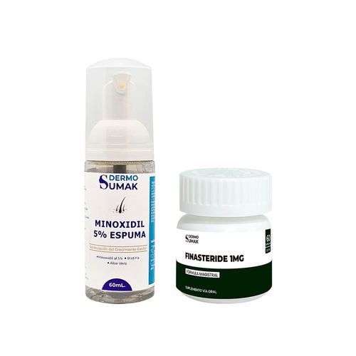 MINOXIDIL 5% EN ESPUMA 60ML + Finasteride 1mg x 60 Cápsulas