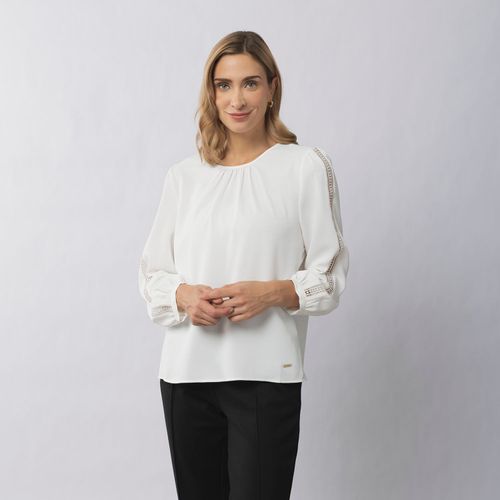 Blusa Mujer Zafin Manga Larga Bolillo