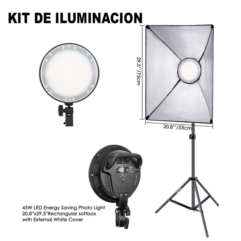 KIT-DE-ILUMINACION-2-LEDS---PARANTE---SOFTBOXS---MALETIN