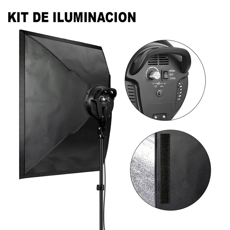 KIT-DE-ILUMINACION-2-LEDS---PARANTE---SOFTBOXS---MALETIN