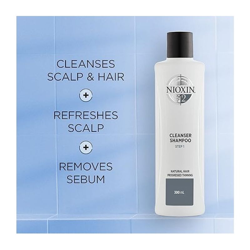Nioxin-2-Shampoo-Densificador---Espuma-Capilar-para-Cabello-Natural