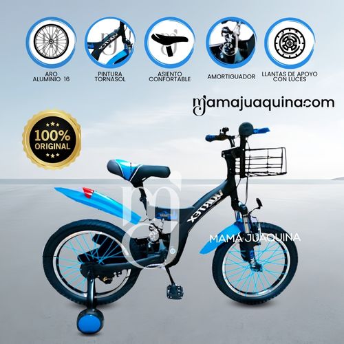 Bicicleta con Canasta Aro 16 «FLYING II» Azul