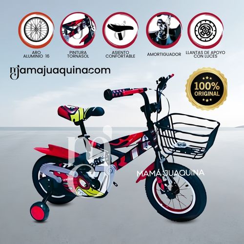 Bicicleta con Canasta Aro 16 «FLYING II» Rojo