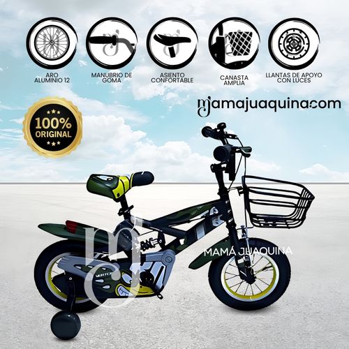 Bicicleta con Canasta Aro 12 «GUNGOR II» Negro