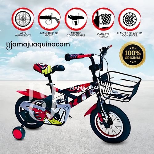 Bicicleta con Canasta Aro 12 «GUNGOR II» Rojo