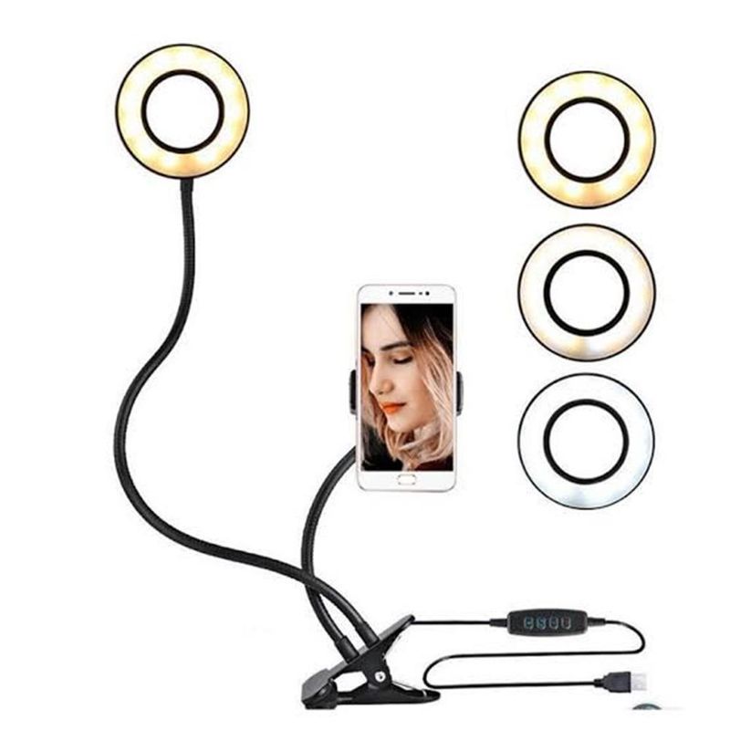 Aro-de-Luz-Led-con-Clip-y-Soporte-para-Celular---Selfie---Video-