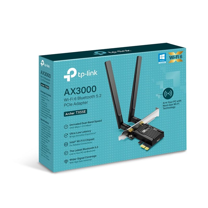 TP-Link---Adaptador-PCIe-Archer-TX55E-Wi-Fi-6-AX3000-Bluetooth-52