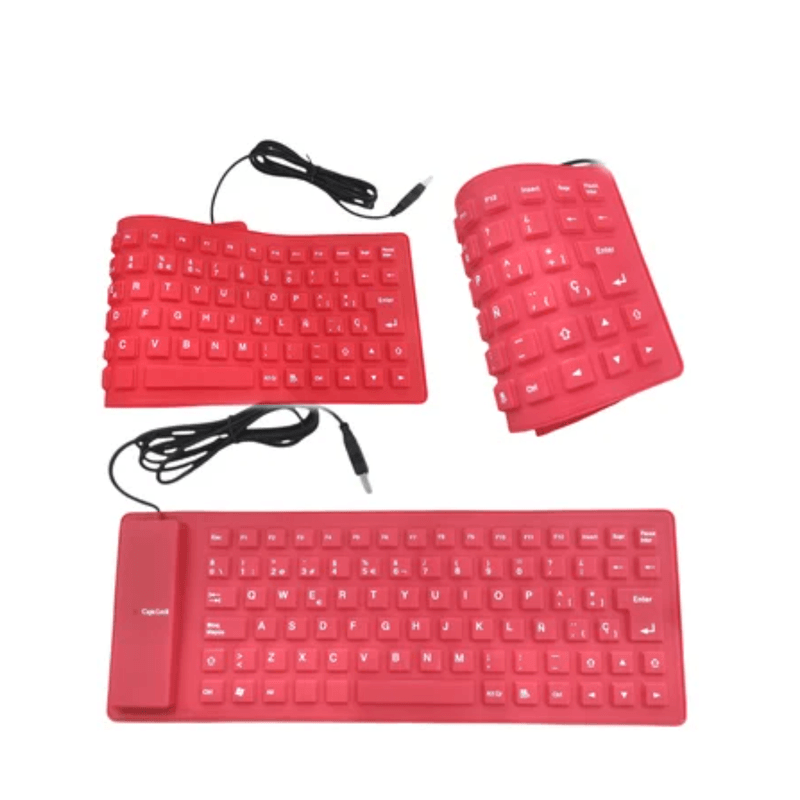 Teclado-Flexible-Siliconado-WB-86-impermeable-contra-polvo-USB---ROJO