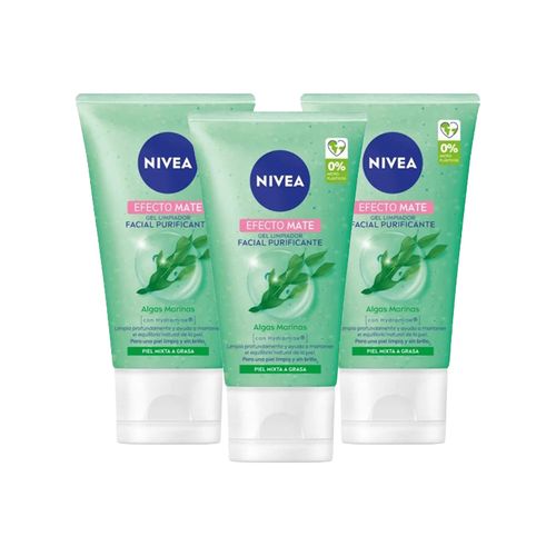 gel Limpi Facial Algas Marinas Piel Mixta A grasa nivea x 150ml 3Uni