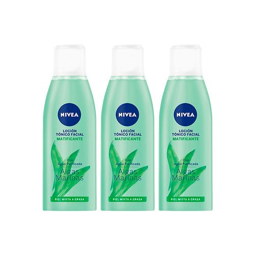 Loción Tónica Facial Matizante Piel Mixta A grasa nivea 200ml 3 Unid