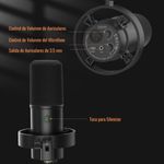 Fifine---Microfono-T688-XLR-USB-Dynamic--incluye-Brazo----Negro
