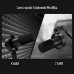 Fifine---Microfono-T688-XLR-USB-Dynamic--incluye-Brazo----Negro