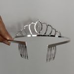 Corona-tiara-diadema-plateada-cumpleaños-quinceañero-novia-fiesta-princesa-Tiana