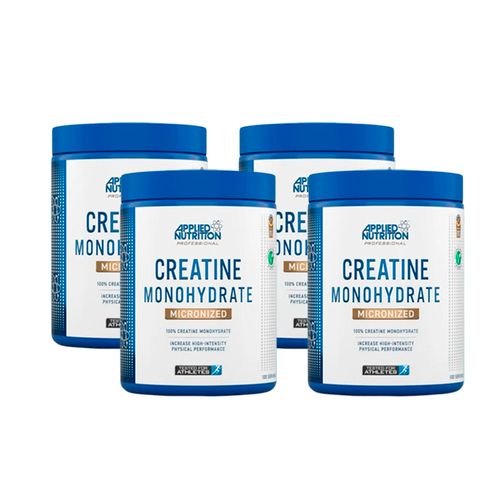 Pack 04 Creatina Monohidratada Micronizada Applied Nutrition 500gr